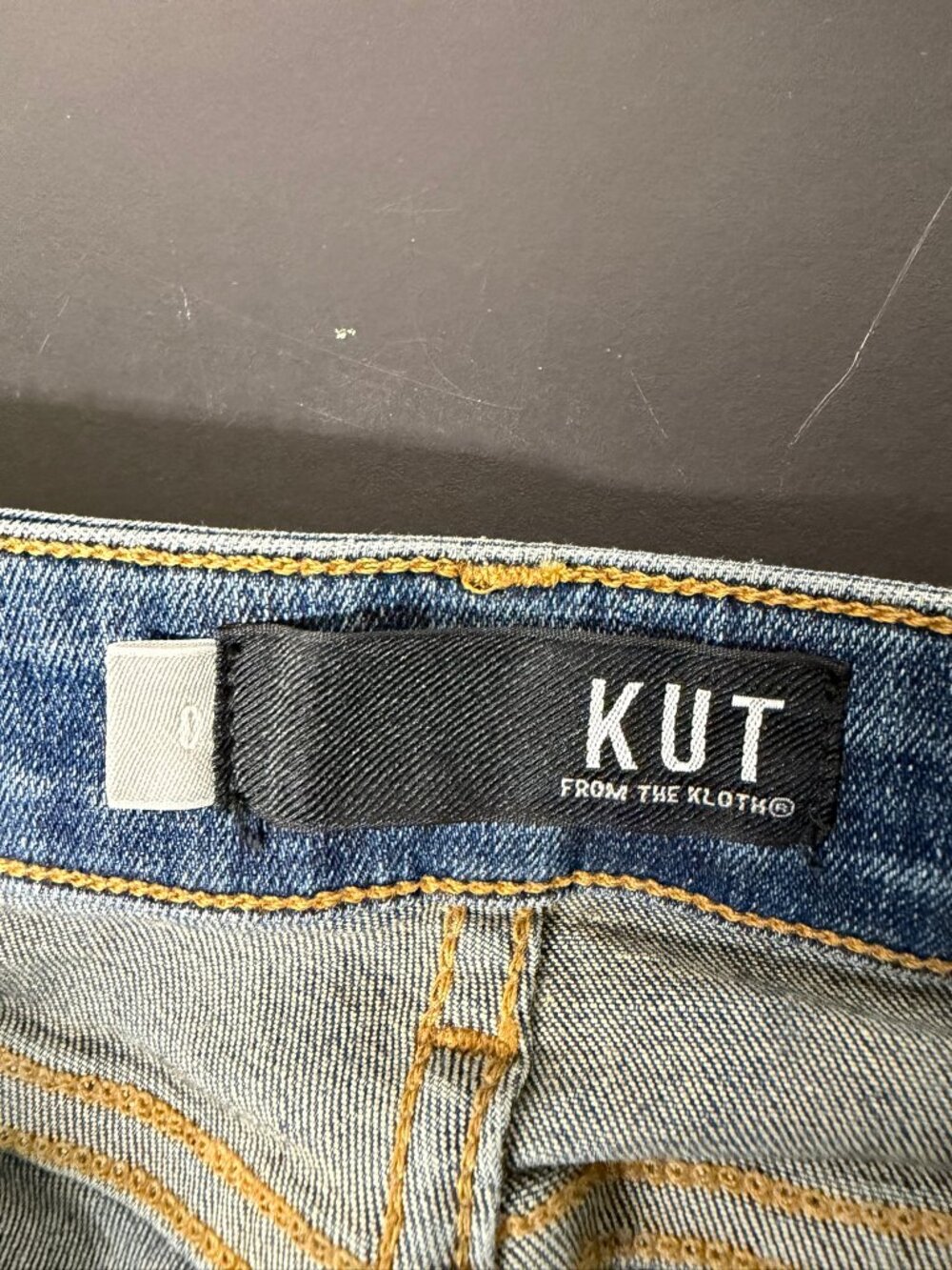Kut from the Kloth Mia Toothpick Skinny Jeans Women's 0 Distressed Mid Wash USA - Picture 6 of 10